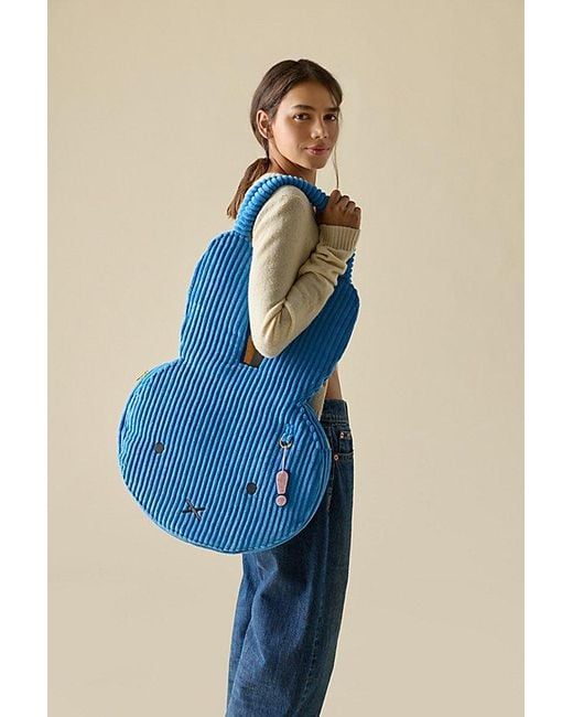 Whatever Makes You Happy Blue Whatever! Makes You Happy Miffy Oversized Corduroy Tote Bag