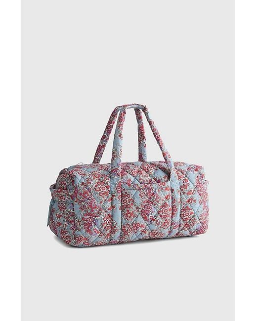 Vera Bradley Purple Quilted Nylon Large Duffel Bag