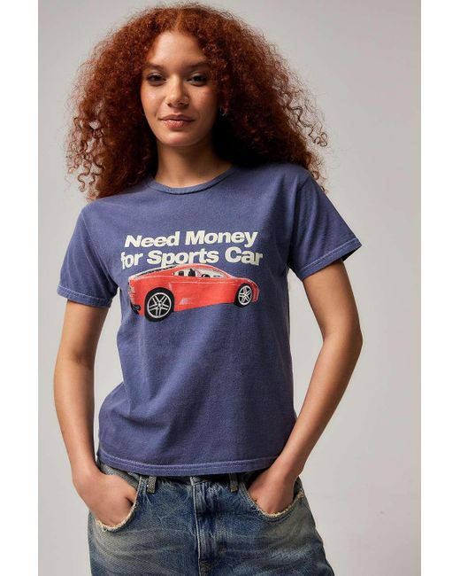 Urban Outfitters Blue Uo Sports Car T-shirt