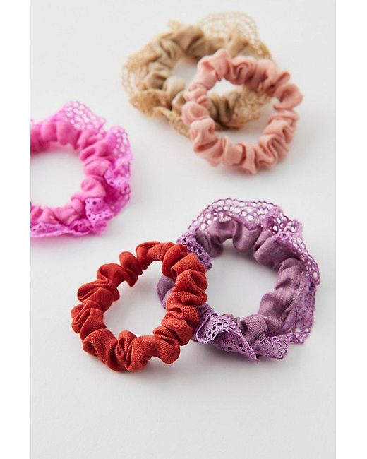 Urban Outfitters Pink Sunwashed Scrunchie Set