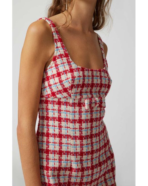 strapless open back dress Cartmel Mini Dress Brown / Pink main image 1