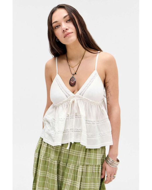 Kimchi Blue White Nia Babydoll Top