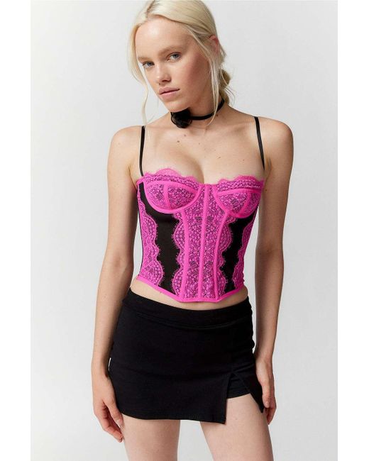 Out From Under Pink Modern Love Corset