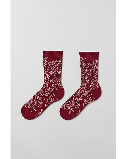 Urban Outfitters Red Crush Crew Sock for men