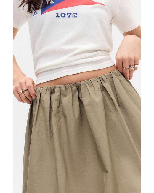 Urban Outfitters Natural Uo Lori Awkward Bubble Midi Skirt