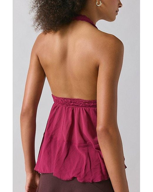 Kimchi Blue Lindsey Tiered Babydoll Halter Top