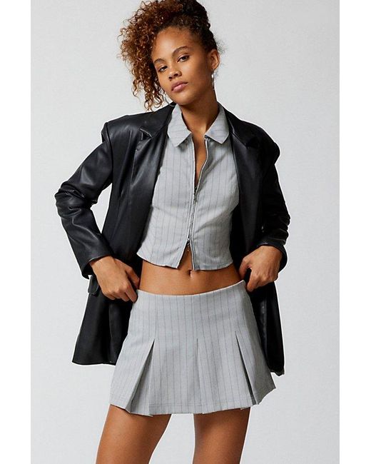 Urban Outfitters Gray Uo Casey Top & Skort Set