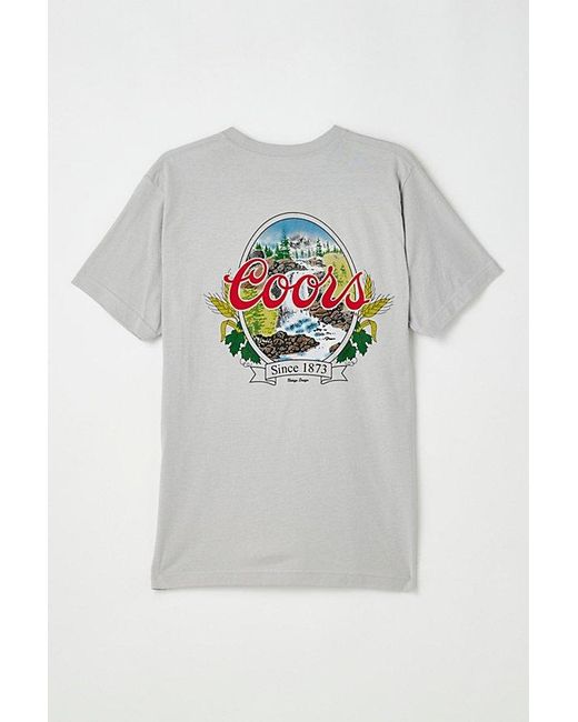 Urban Outfitters Gray Coors Banquet Waterfall Tee for men