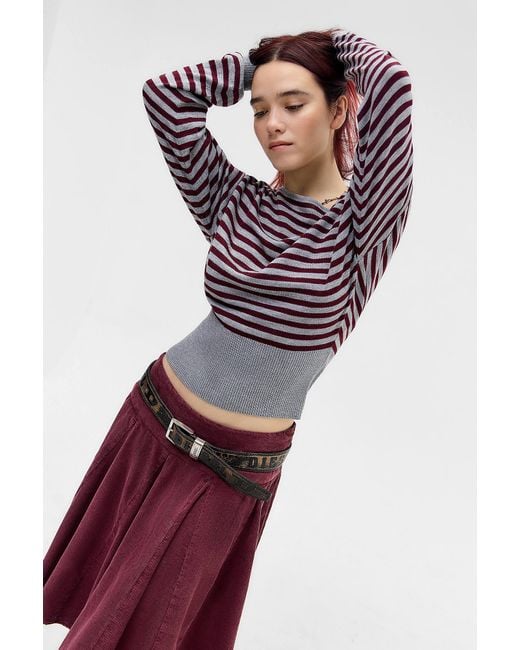 Urban Outfitters Multicolor Uo Bailey Long Sleeve Top At