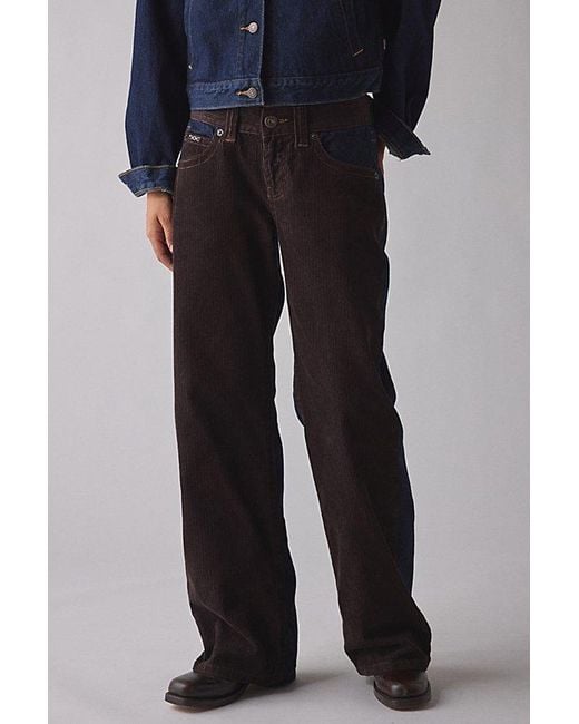 BDG Black Kayla Corduroy Mix Low-Rise Jean
