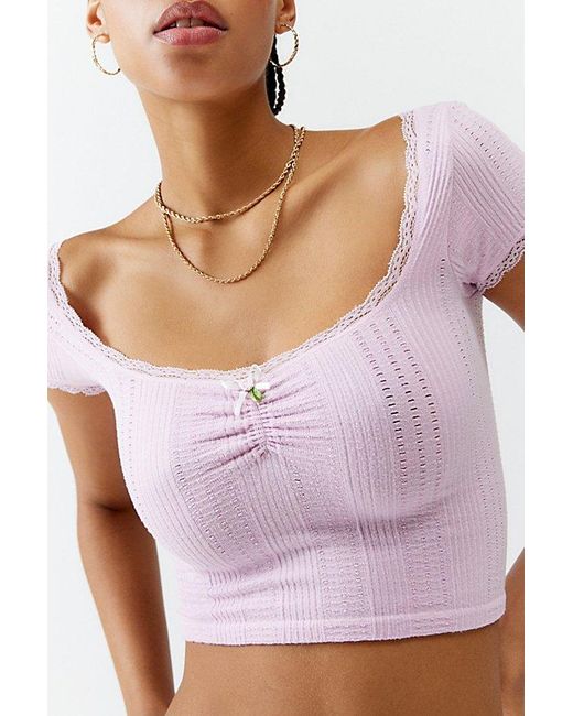Out From Under Purple Gabriella Seamless Baby Tee
