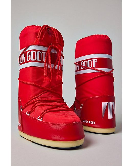 Moon Boot Red Icon Nylon Boot