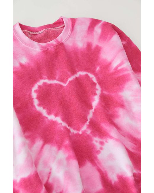 tie dye heart sweatshirt