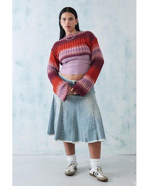 Urban Outfitters Uo Space-Dye Laddered Knit Shrug