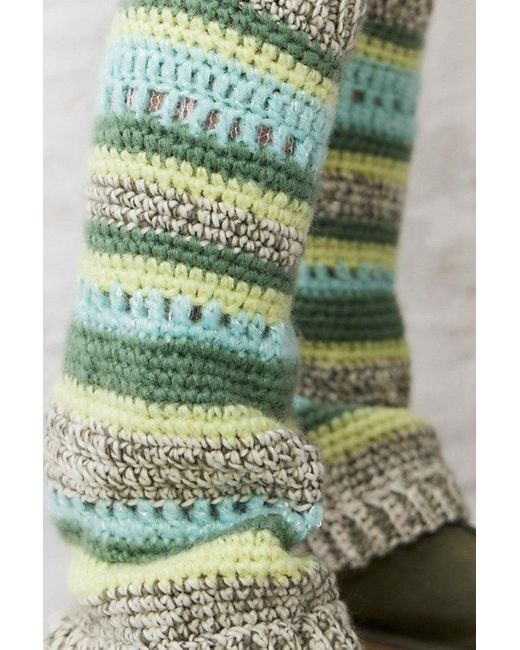 Out From Under Blue Knit Leg Warmers