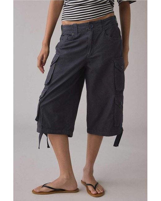 BDG Blue Omaha Utility Shorts