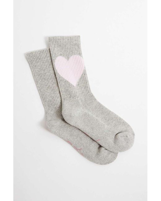 Out From Under Gray Heart Socks