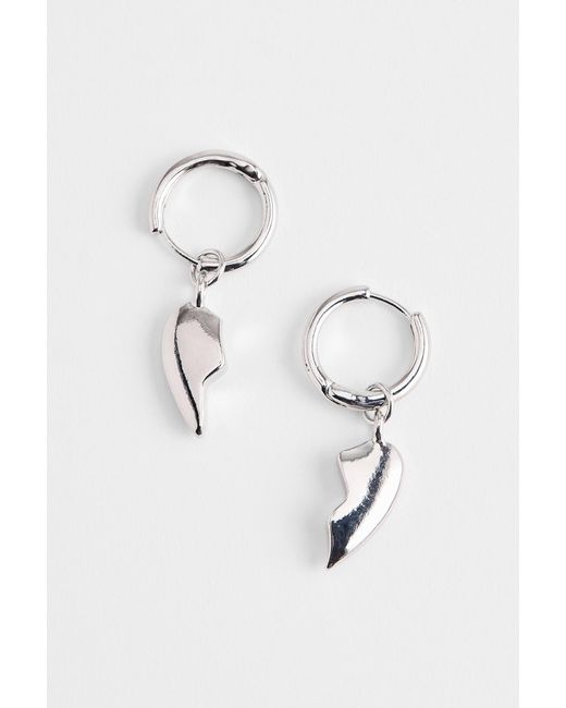 Silence + Noise Blue Silence + Noise Broken Heart Hoop Earrings