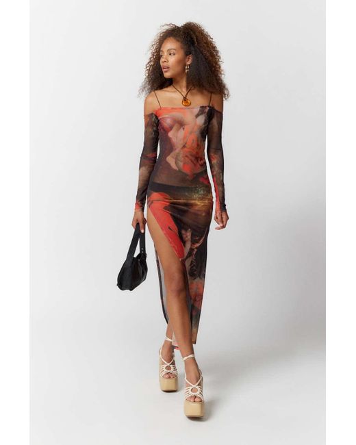 Jaded London Valencia Knit Mini Dress in Red | Lyst