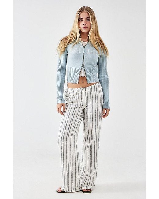 BDG Zip-Through Knit Track Top in Blue | Lyst