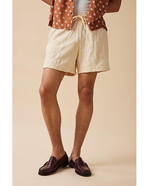 Urban Outfitters Natural Uo Hibiscus Volley Short for men