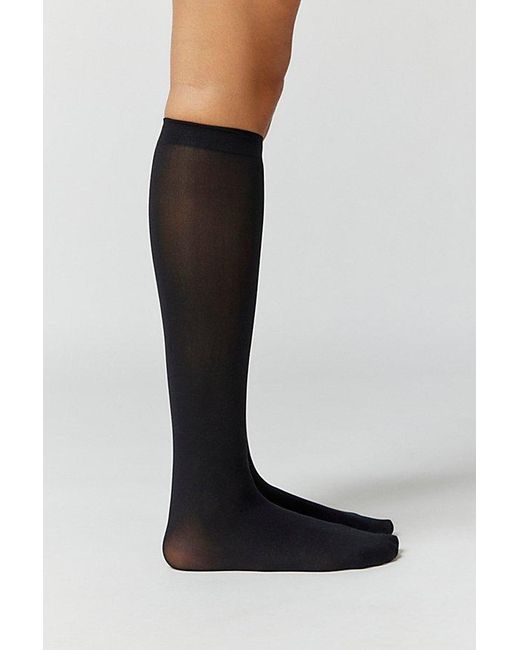 Urban Outfitters Black Classic Sheer Knee High Sock