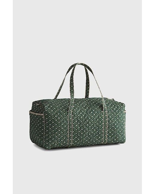 Vera Bradley Green Quilted Cotton Large Duffel Bag