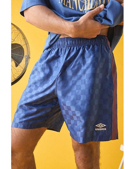Umbro Blue Uo Exclusive Check Pattern 7" Short for men