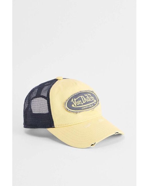 Von Dutch Metallic Uo Exclusive Yellow Trucker Cap for men