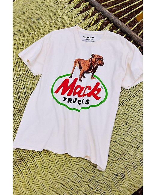 Urban Outfitters Gray Mack Trucks Graphic Tee for men
