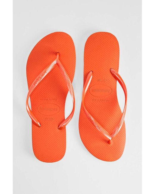 Havaianas Orange Slim Flip Flops