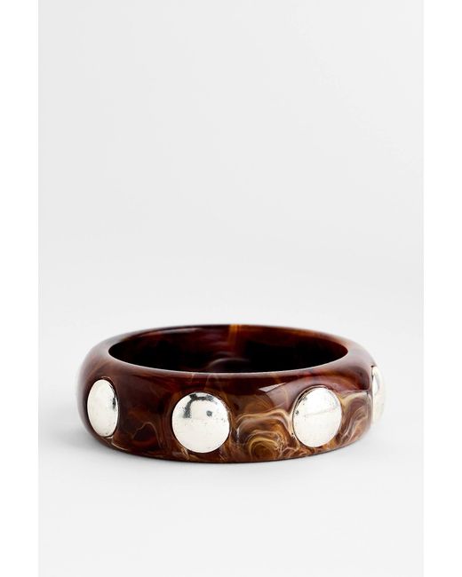 Silence + Noise Brown Silence + Noise Studded Tortoiseshell Bangle