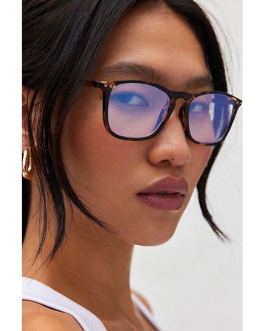 Urban Outfitters Brown Dylan Rectangle Light Glasses
