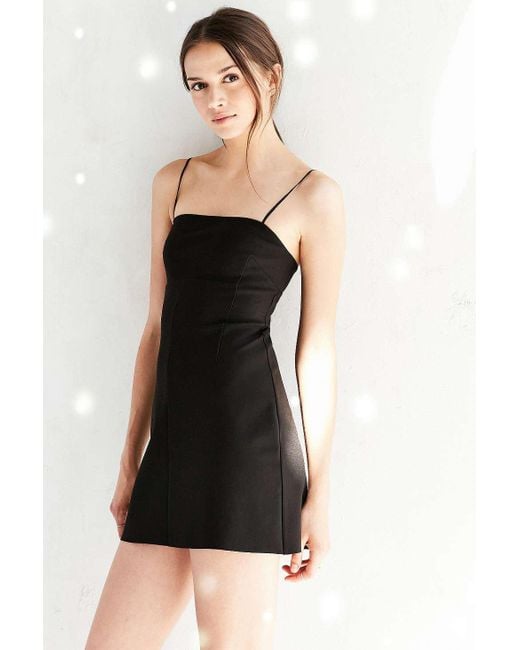 Silence + Noise Audrey Black A-line Mini Slip Dress