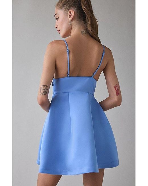 Kimchi Blue Blue Petit Fours Fit-And-Flare Satin Mini Dress