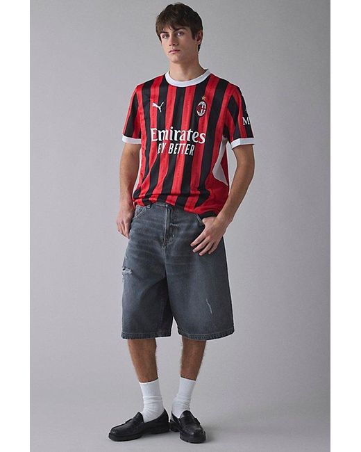 BDG Blue Astro Baggy Washed Denim Jort for men