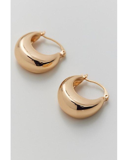 Urban Outfitters Metallic Chubby Tapered Hoop Earring
