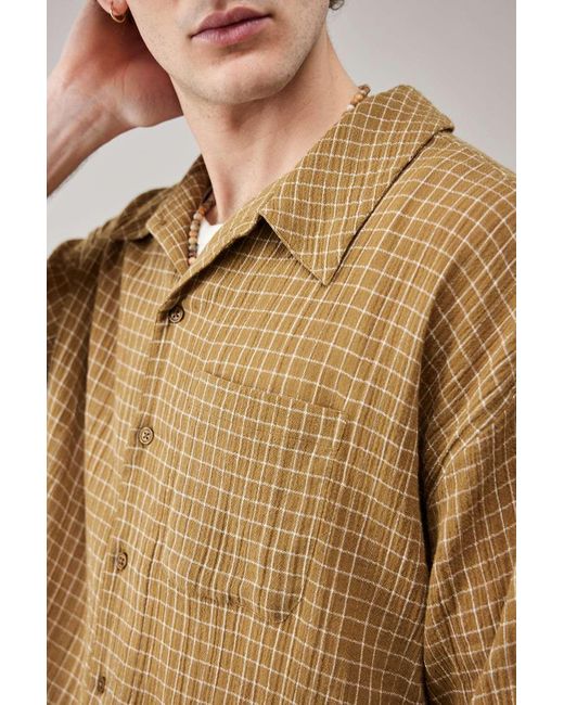 Urban Outfitters Brown Uo Window Check Shirt for men