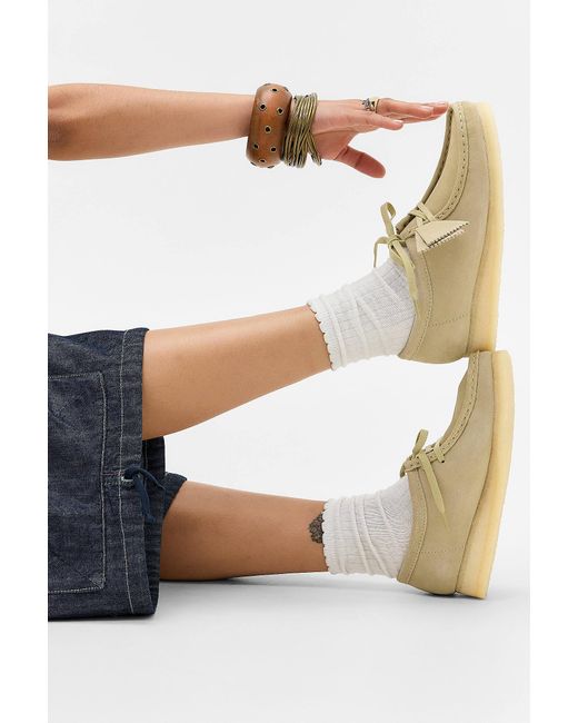 Clarks Natural Maple Wallabee Suede Shoes
