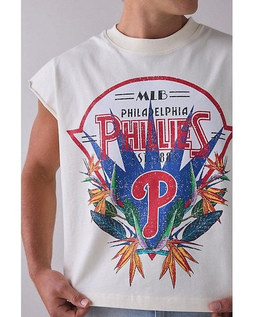 Pro Standard Mlb Philadelphia Phillies Paradise Graphic Muscle Tee