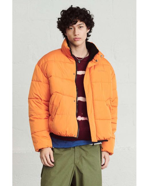 iets frans... Synthetic Recycled Puffer Jacket in Orange | Lyst