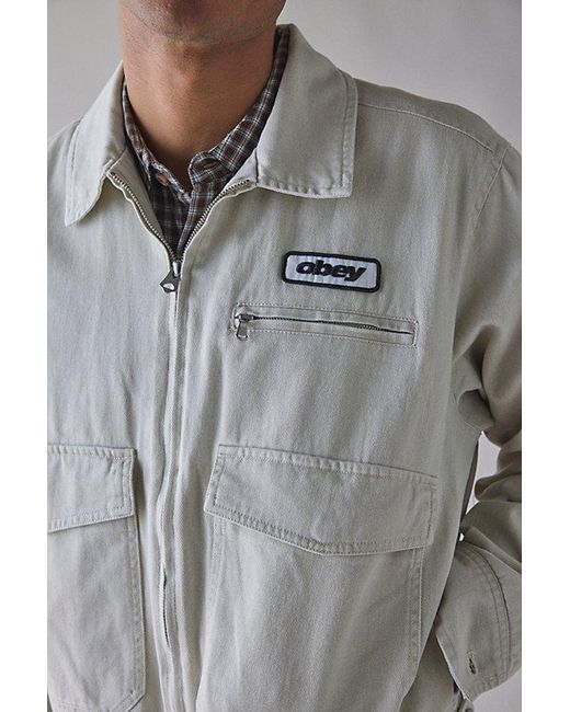 Obey Gray Walter Work Jacket for men