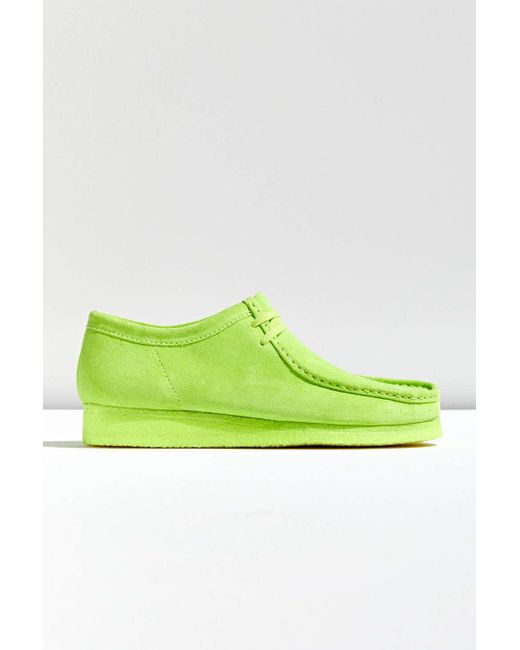 Clarks Green Neon Wallabee Boot for men