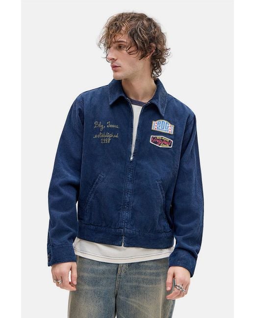 BDG Blue Navy Corduroy Mechanic Jacket for men
