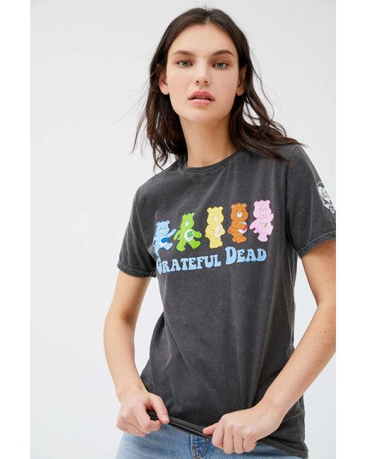 Urban Outfitters Gray Care Bears X Grateful Dead Tee