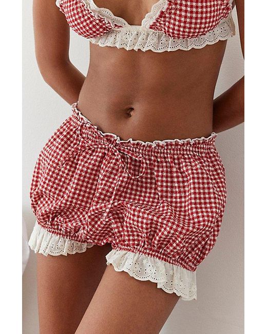 Out From Under Red Pin Up Picnic Bloomer Short