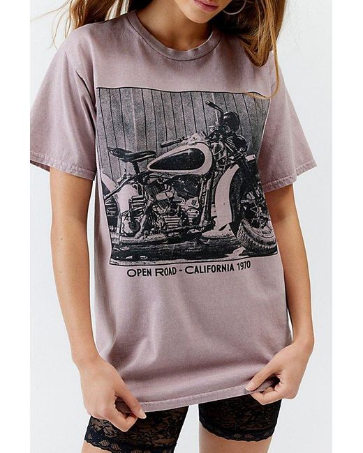 Urban Outfitters Purple Vintage Motorcycle Graphic Tee