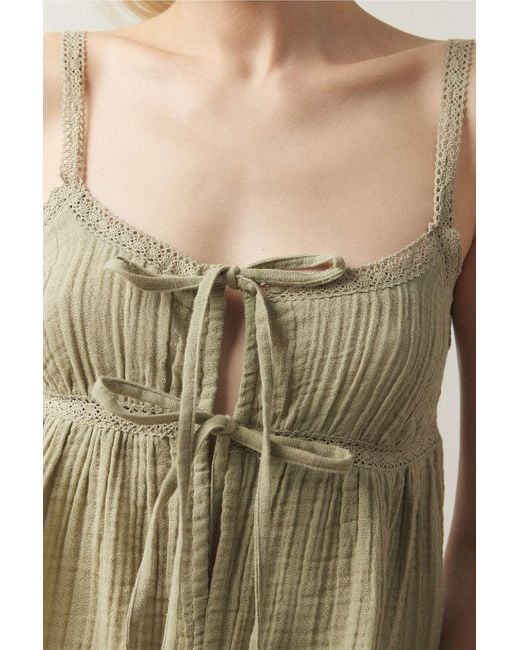 Out From Under Green Mila Gauze Cami