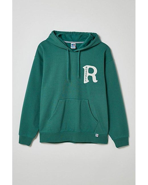 Russell Green Uo Exclusive Remington Hoodie Sweatshirt for men