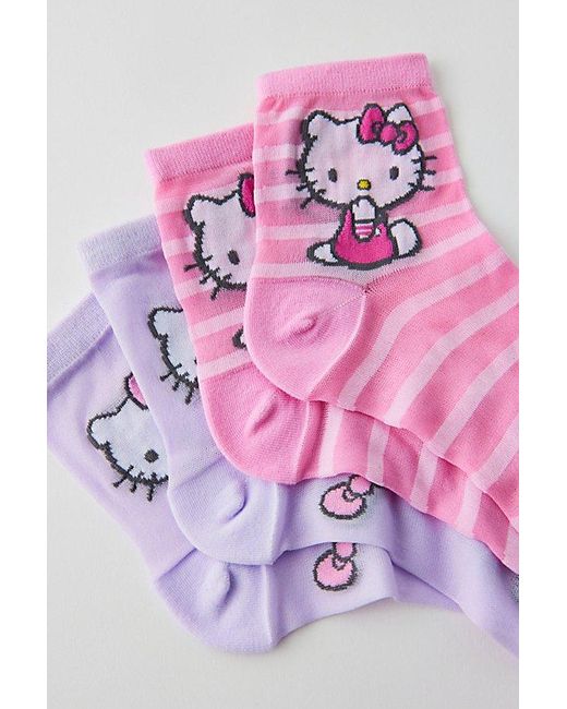 Urban Outfitters Pink Semi-Sheer Quarter Length Sock 2-Pack